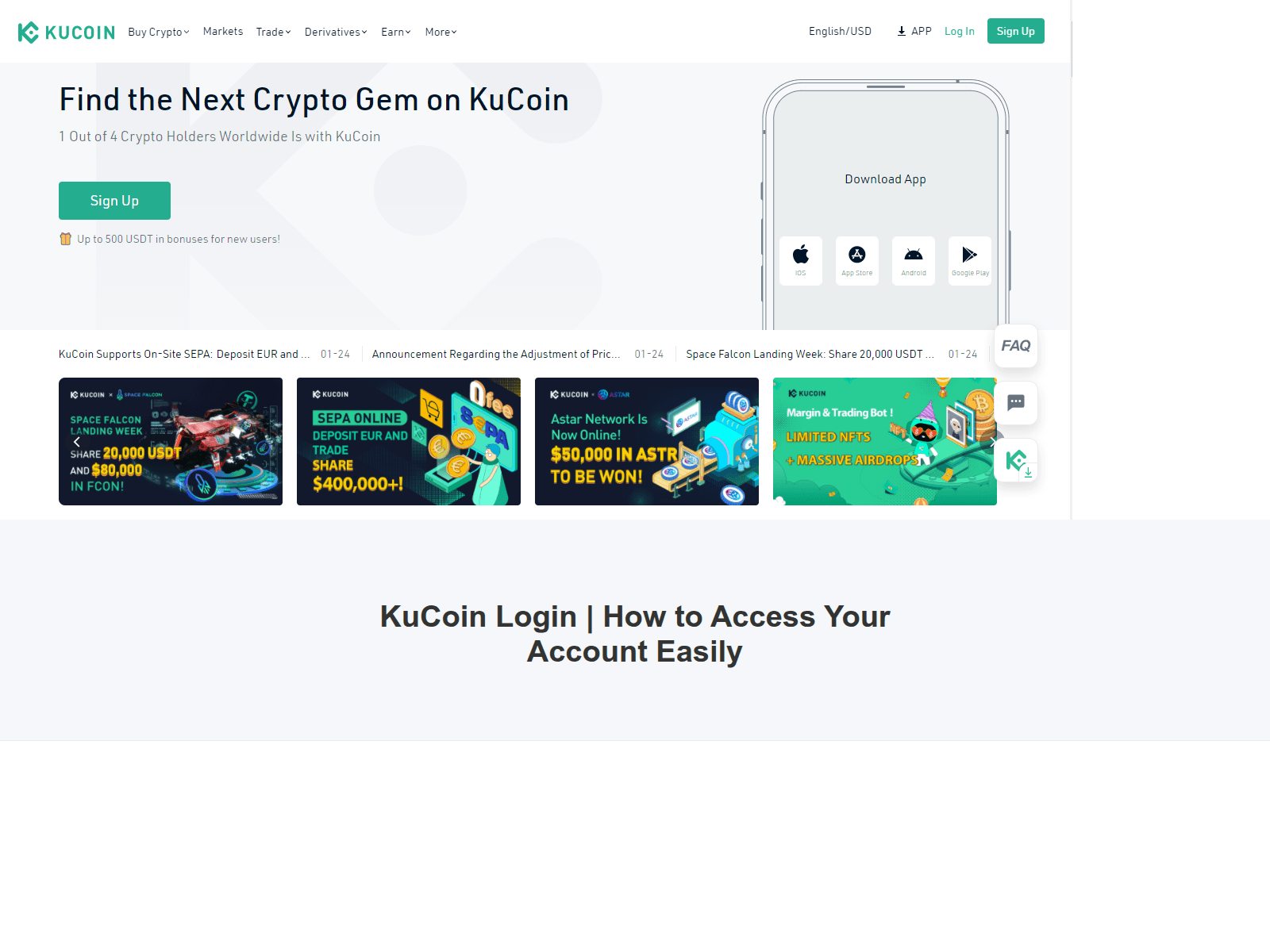 Screenshot of kucoin-loginm.webflow.io