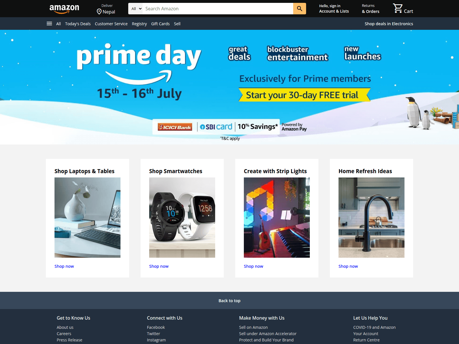 Screenshot of amazon-clone-gray-three.vercel.app