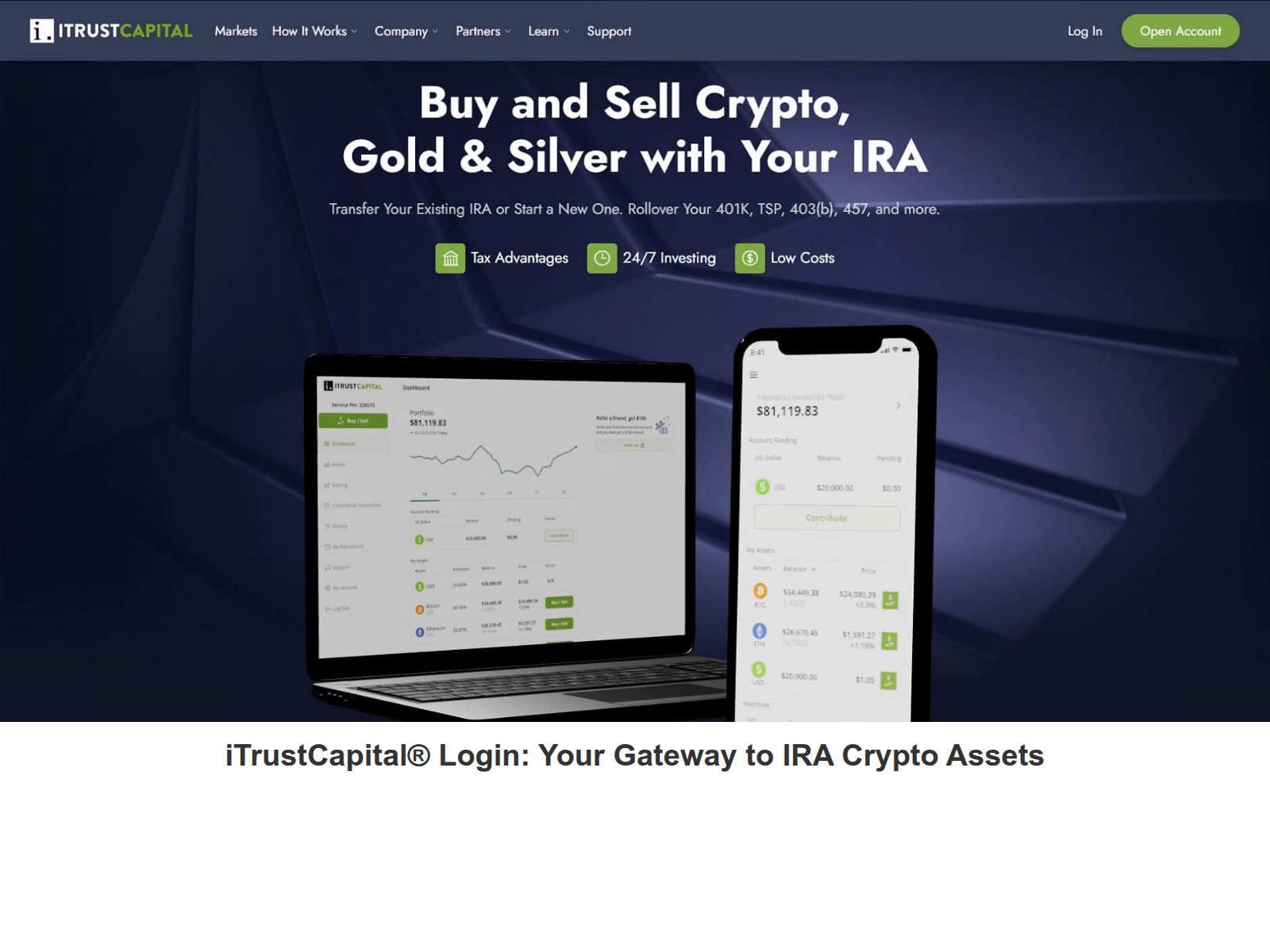 Screenshot of itrstcptlloggn.webflow.io