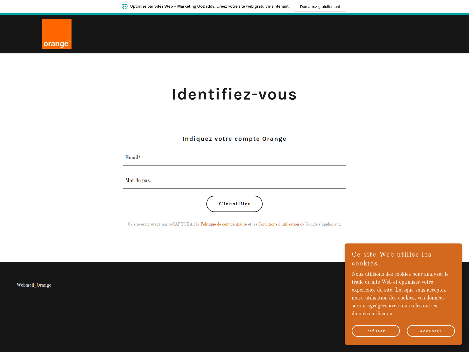 Screenshot of mail25.godaddysites.com