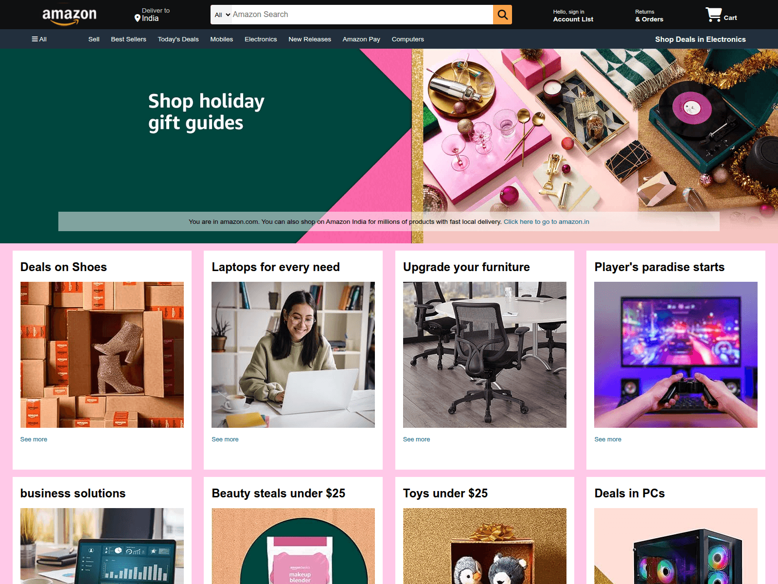 Screenshot of amazon-clone-steel-two.vercel.app