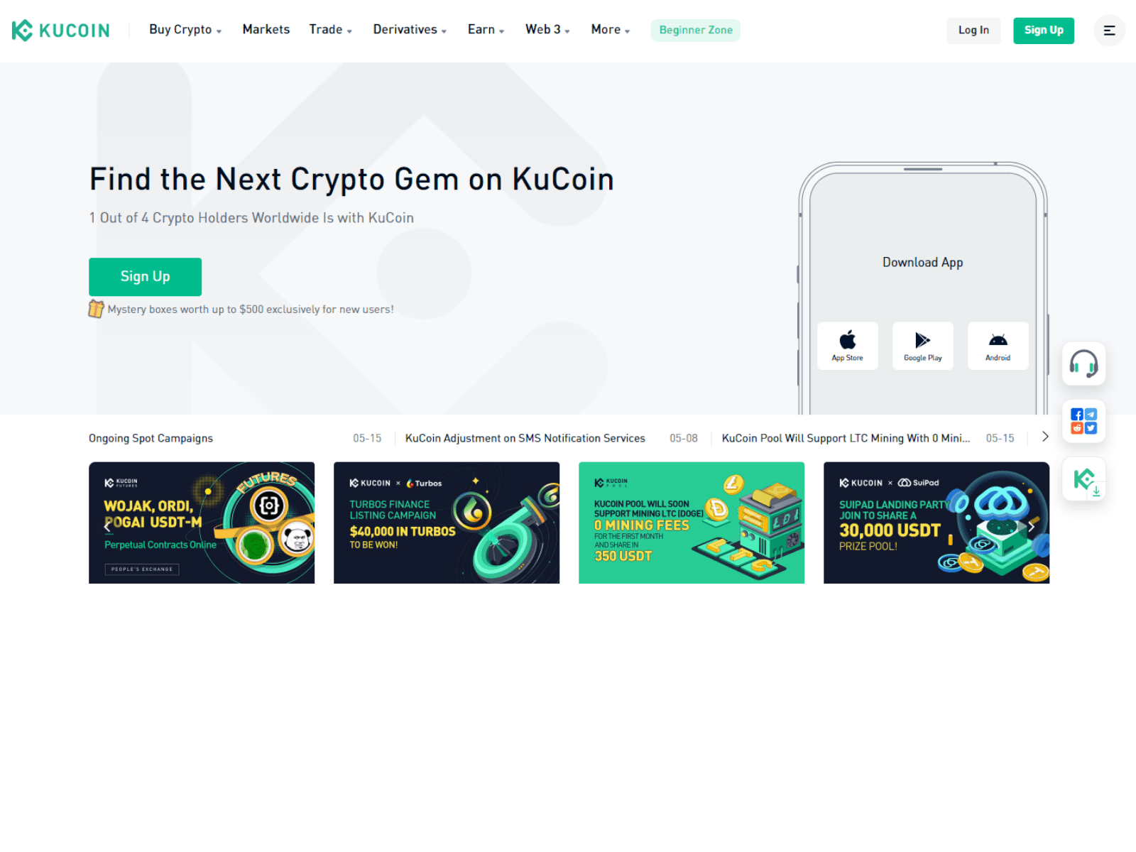 Screenshot of login-kucooin.webflow.io