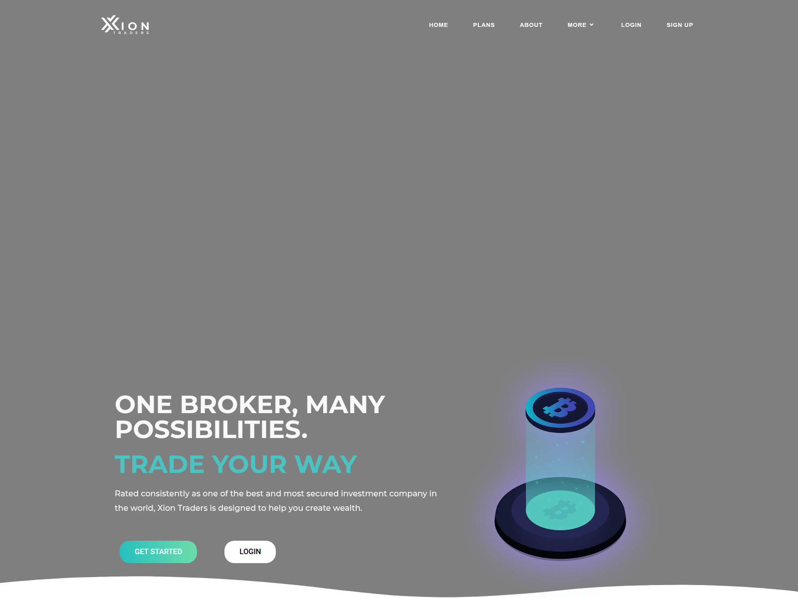 Screenshot of account.xion-trader.com