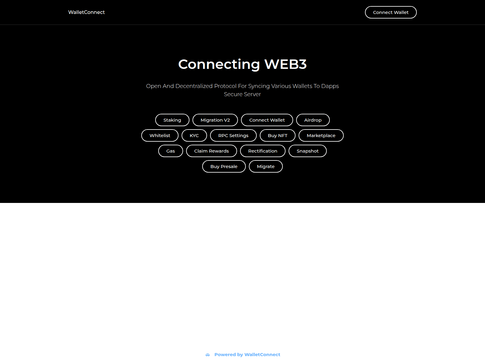 Screenshot of appswallet-connect.web.app