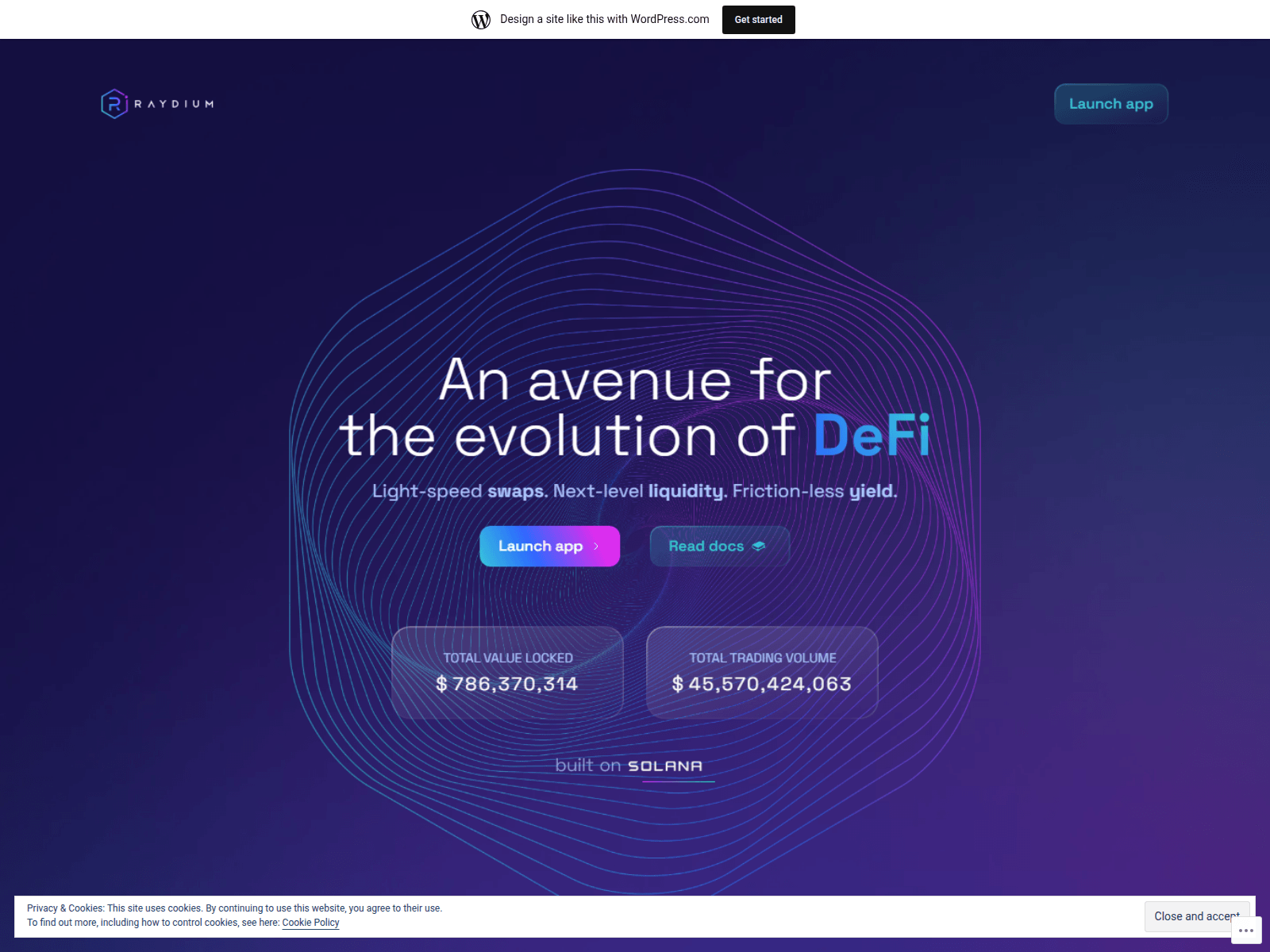 Screenshot of raydiumswap9.wordpress.com