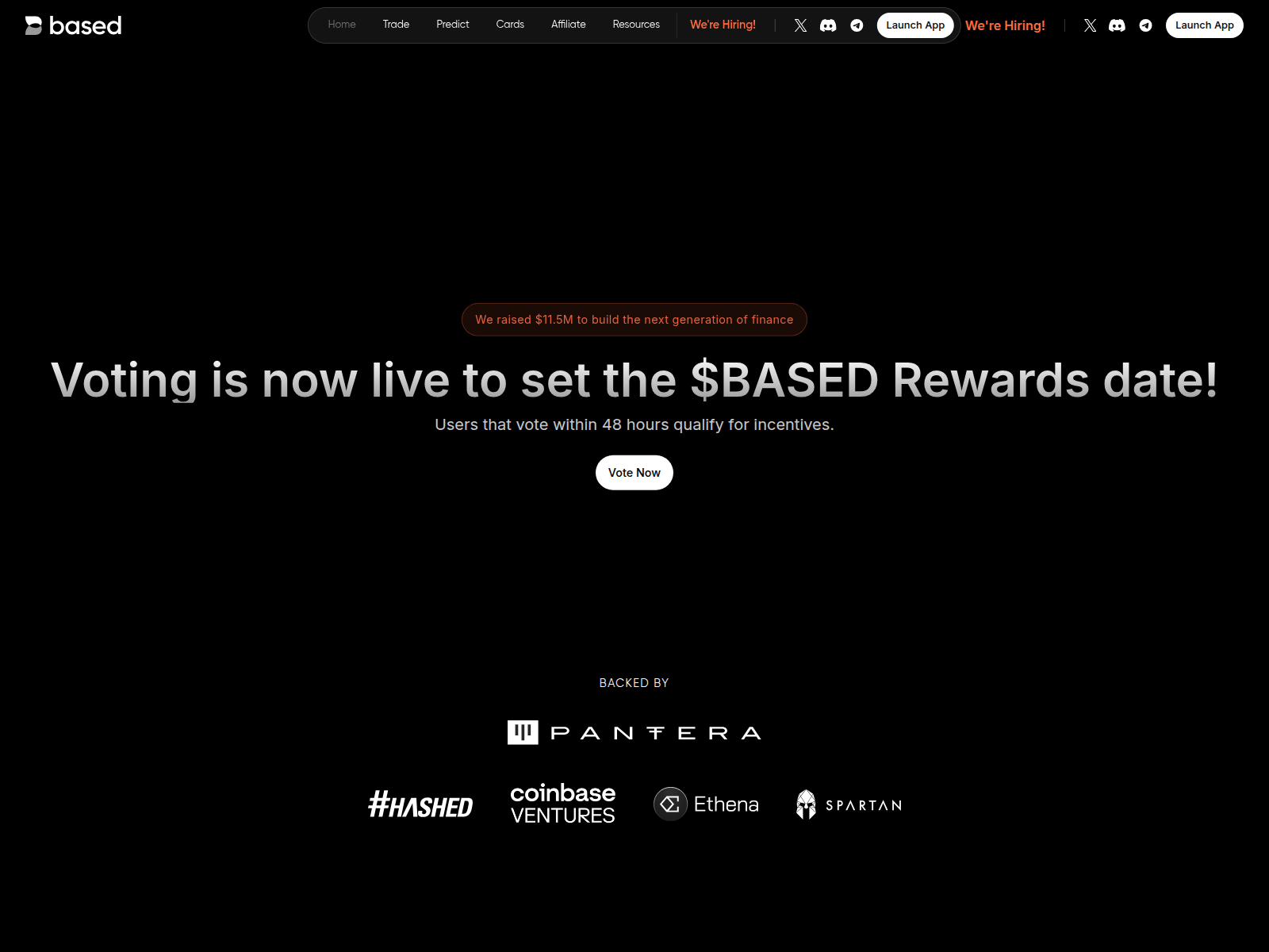 Screenshot of votebased.one