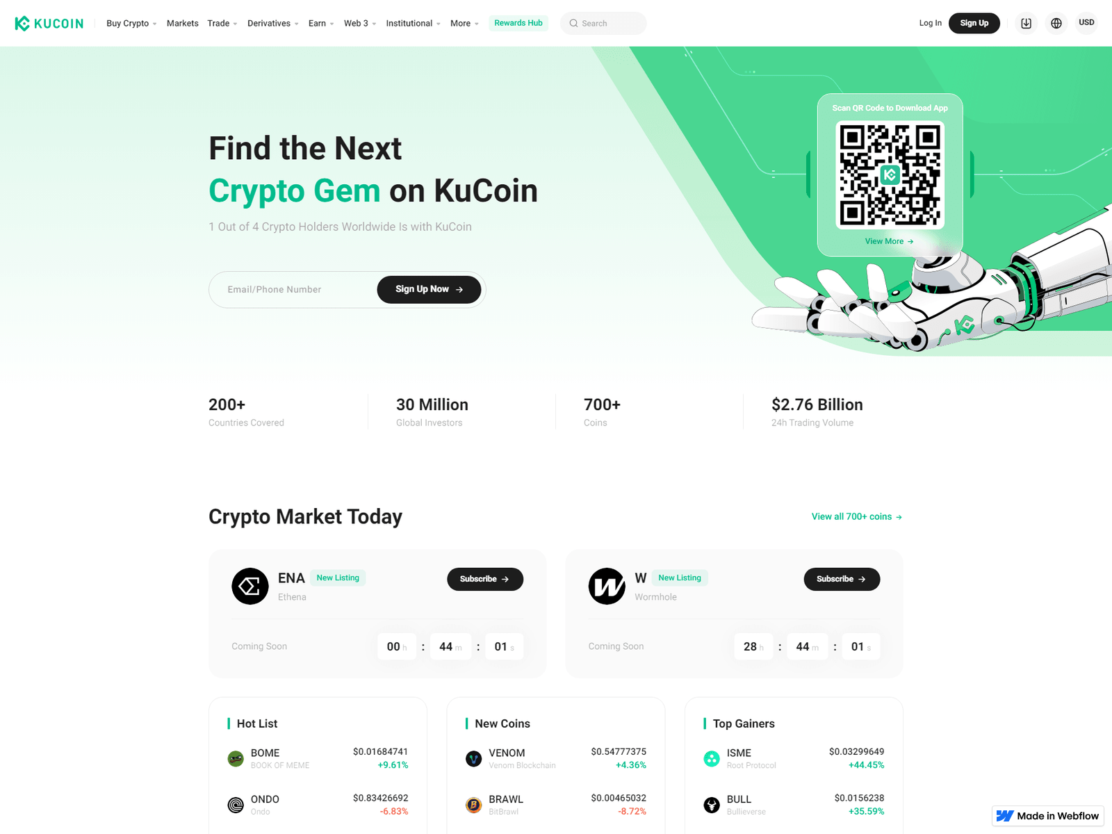 Screenshot of oauth---apps--sso---kucoin.webflow.io