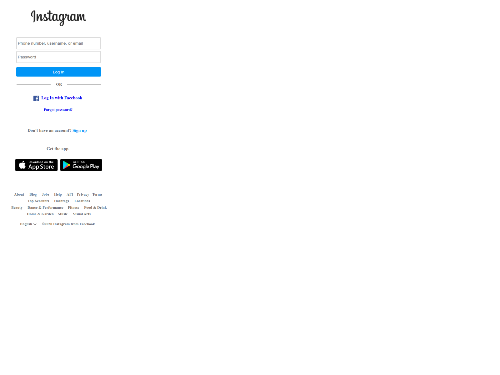 Screenshot of instagram-login-clone.vercel.app