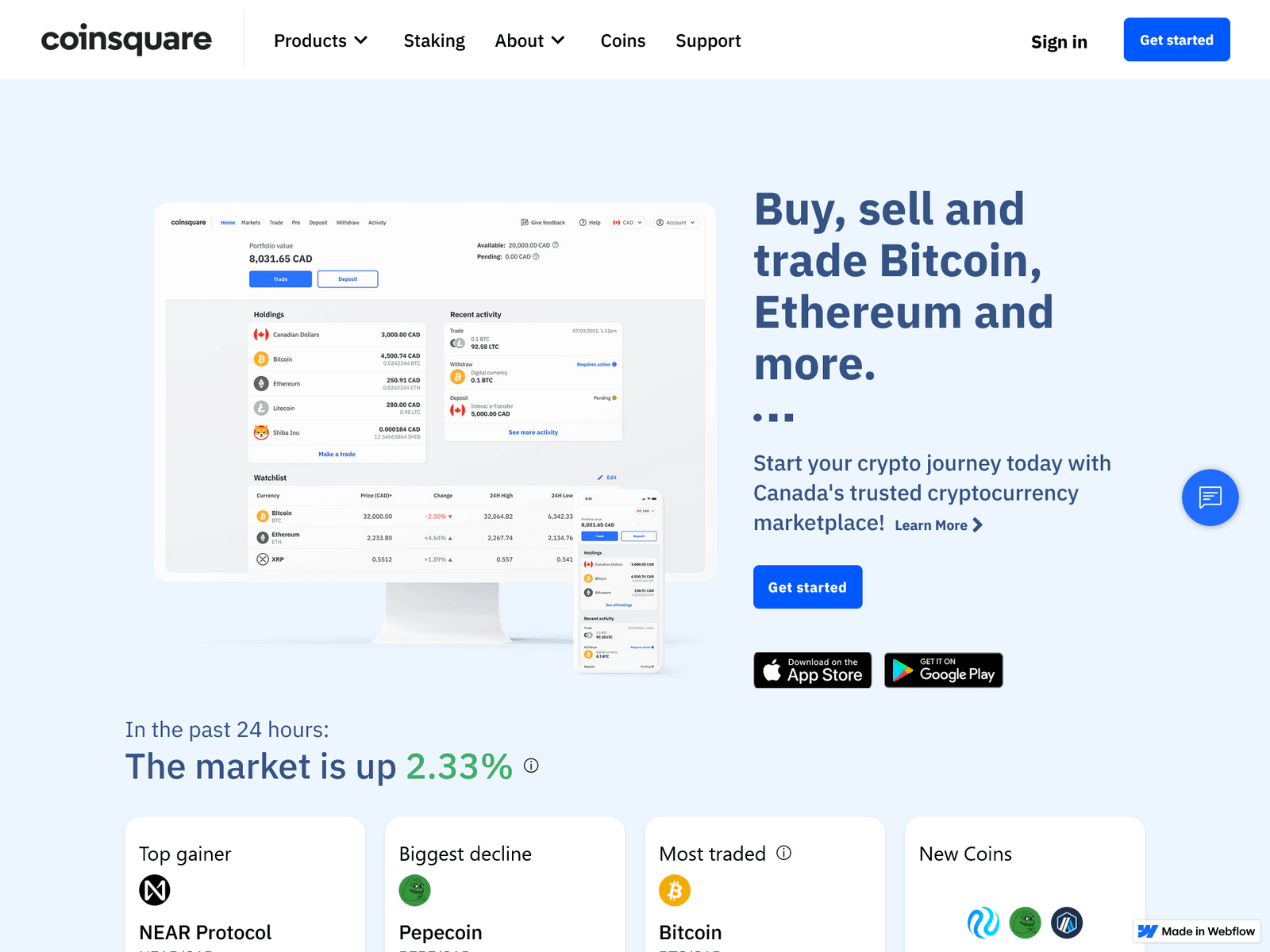 Screenshot of signin-coinssquare--securee.webflow.io