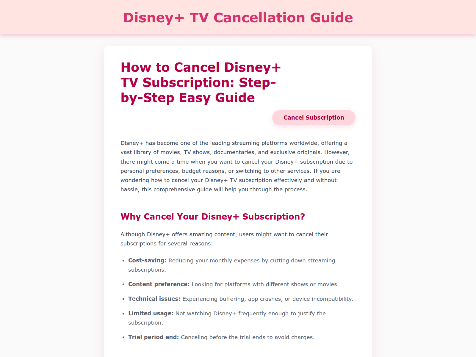 Screenshot of cancel-disney-plus-tv-subscription.pages.dev