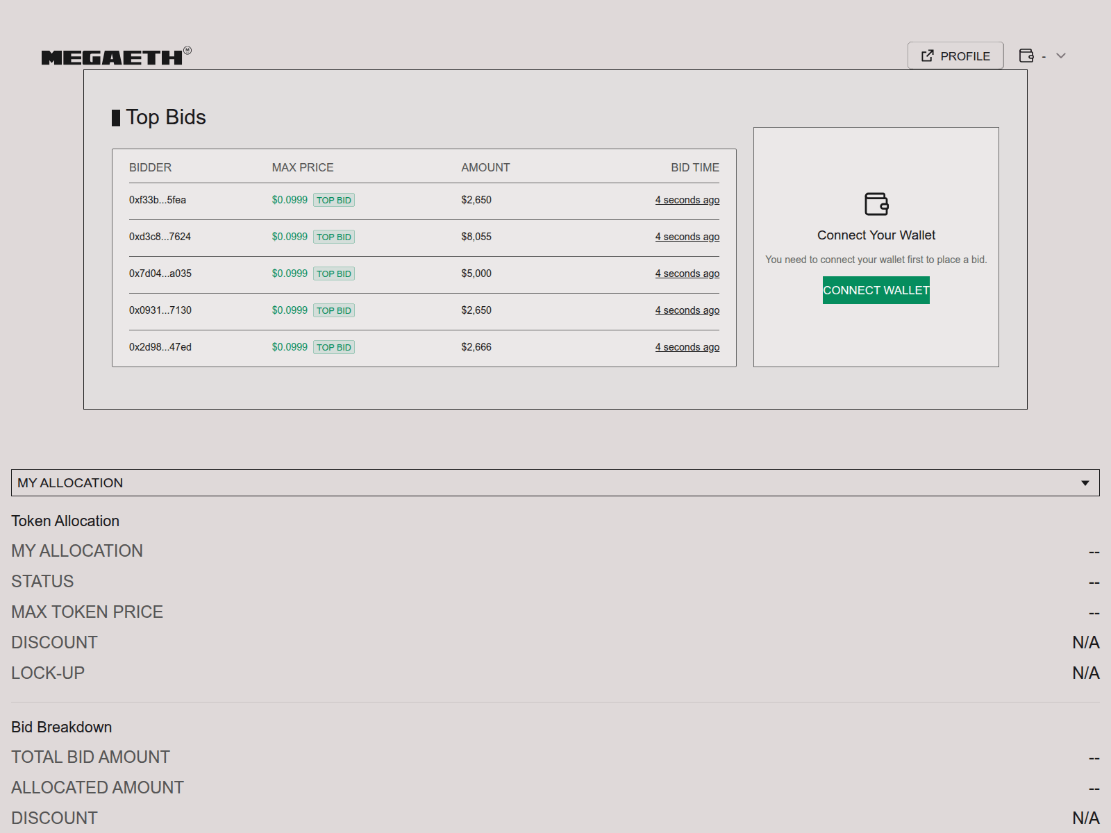 Screenshot of megaeth-dapp.pages.dev