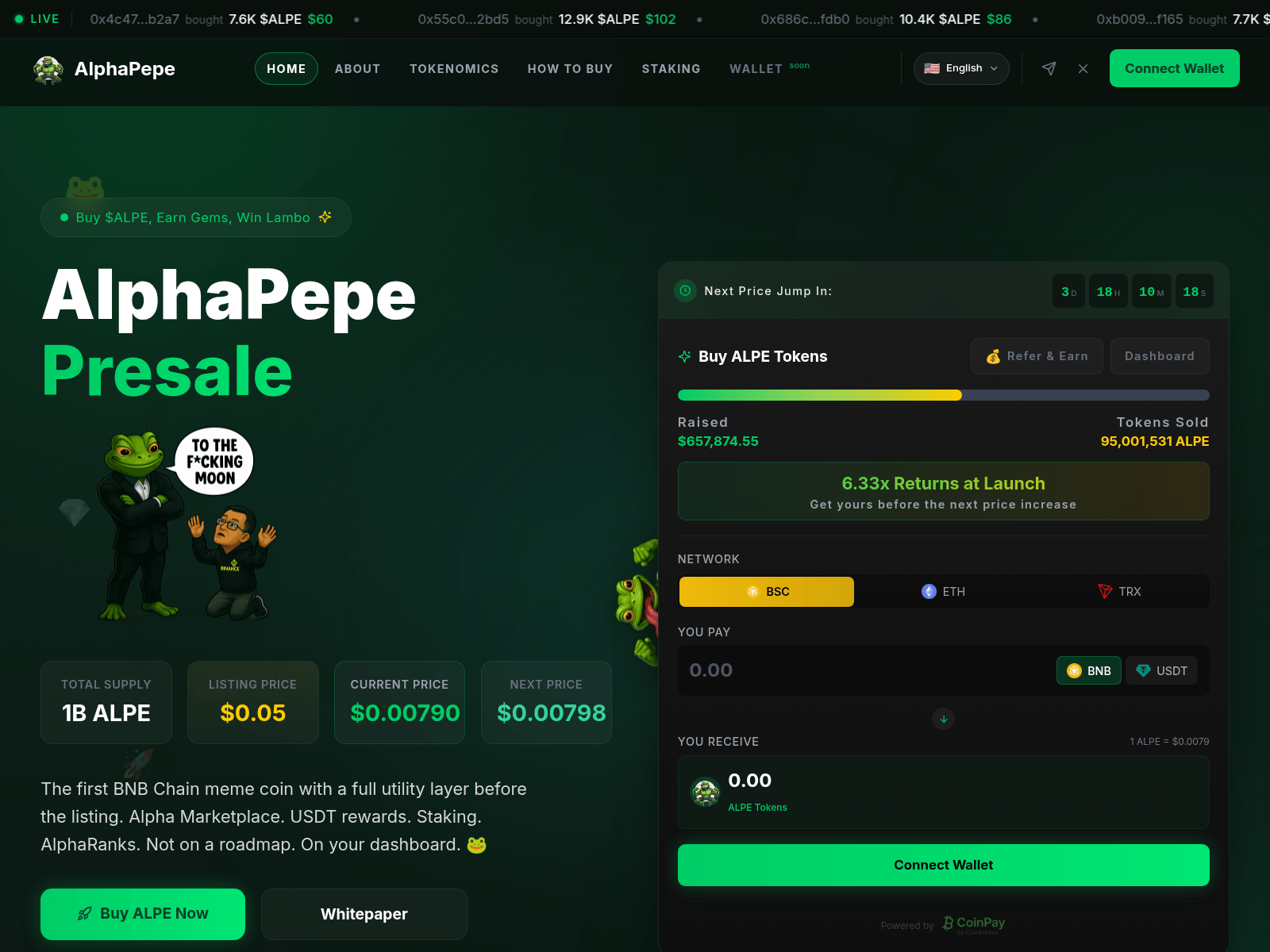 Screenshot of alphapepe.app