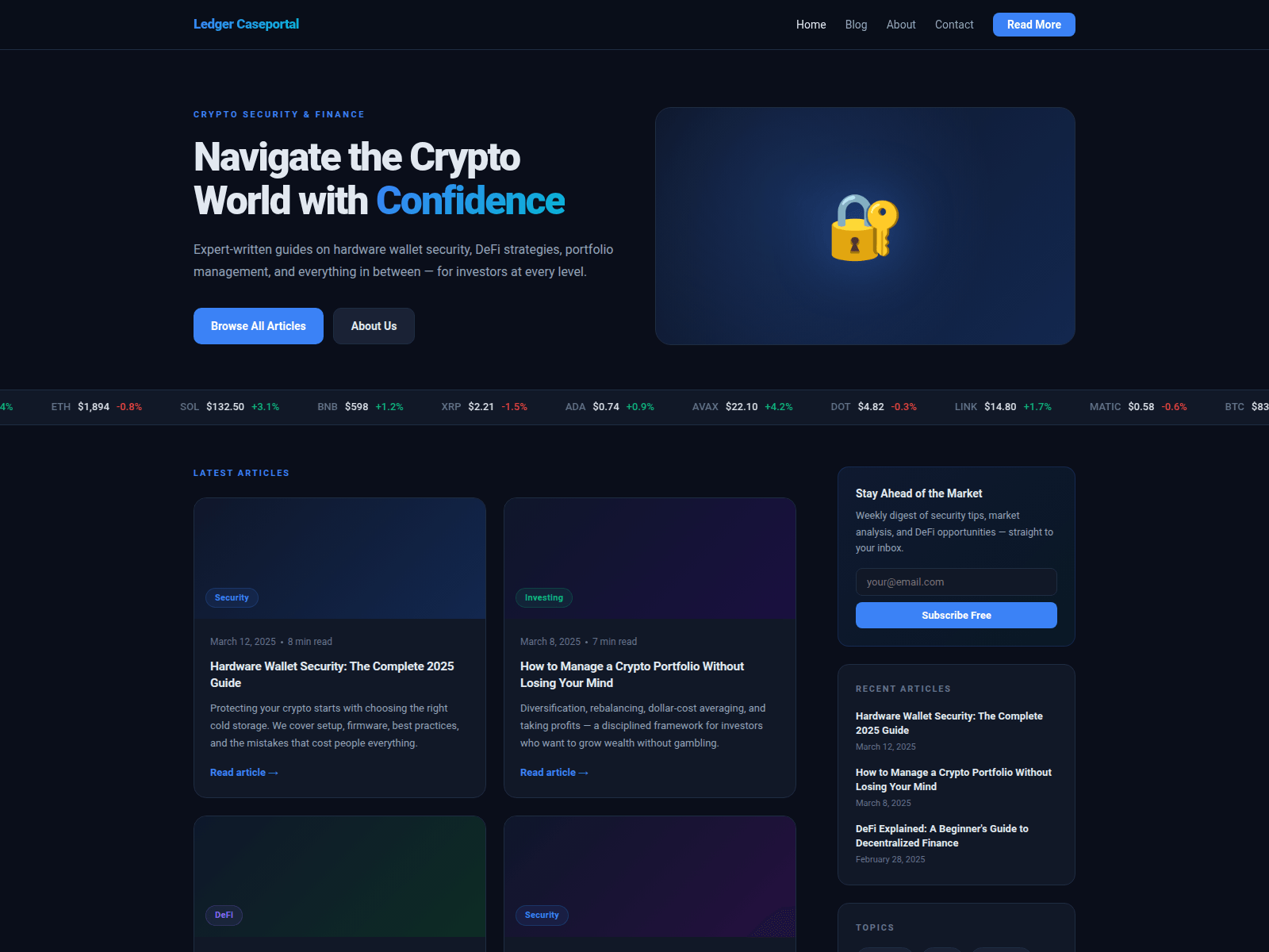 Screenshot of ledger-caseportal.com