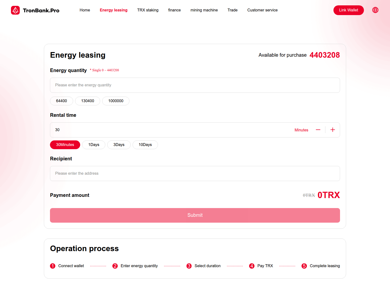 Screenshot of tronener.net