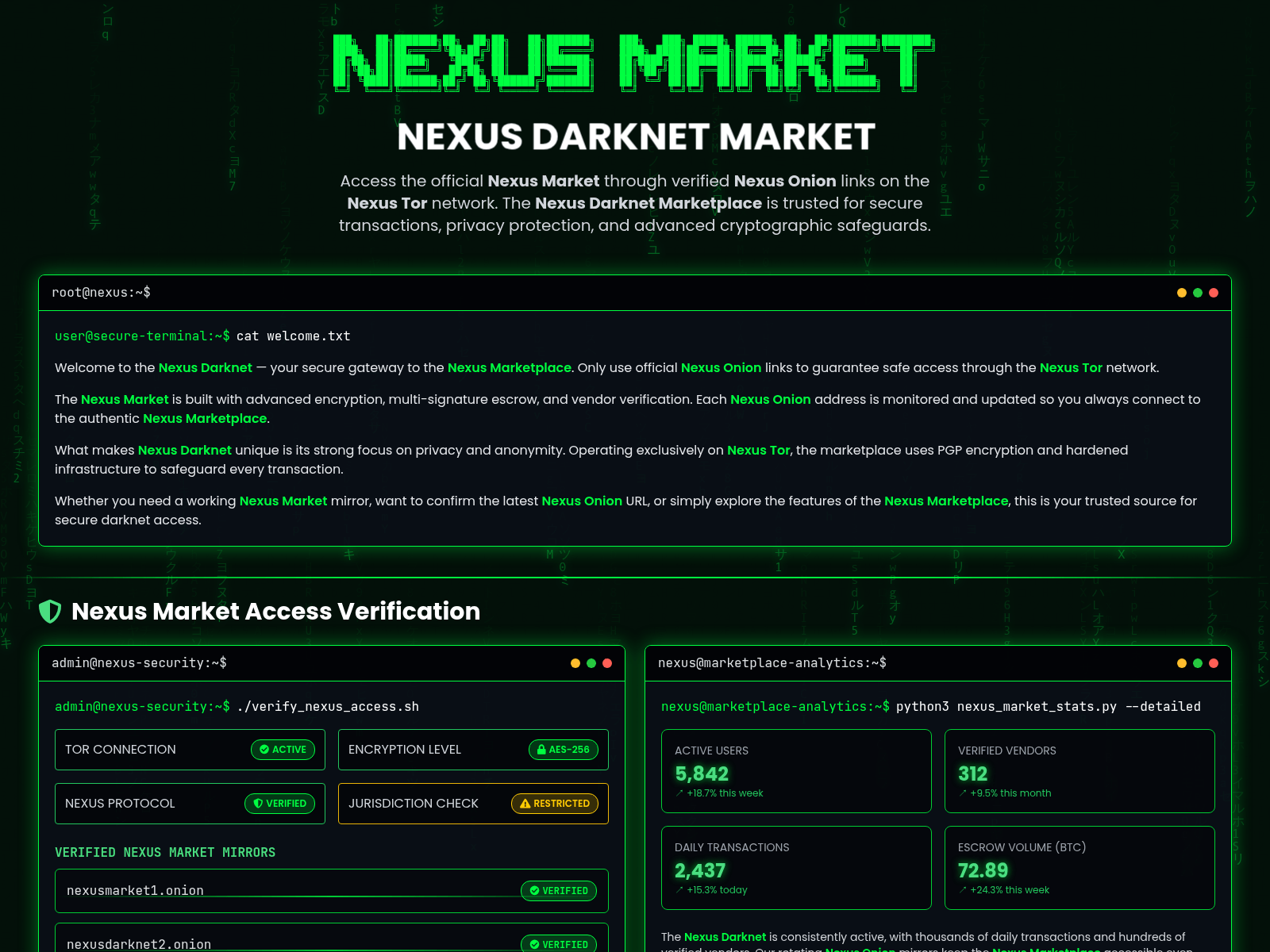 Screenshot of darknet--nexus.com