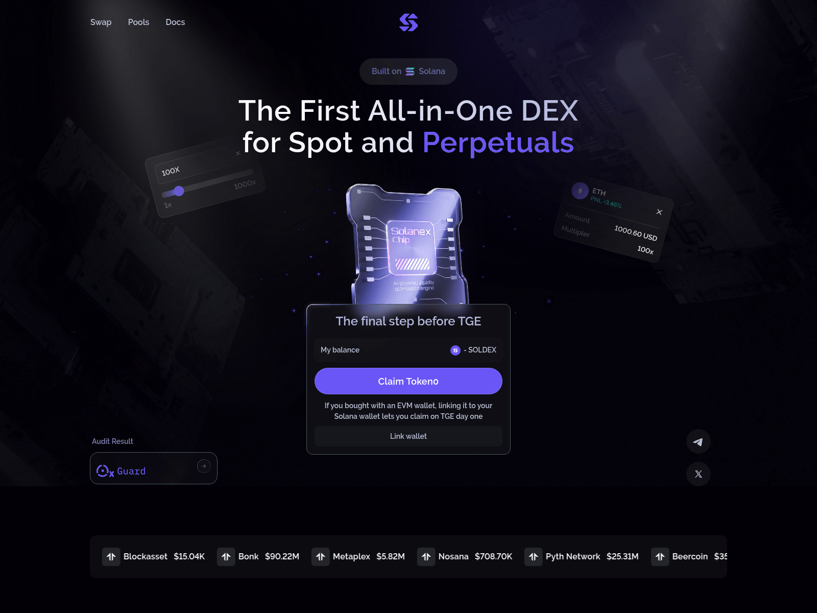 Screenshot of solanex-token.pages.dev
