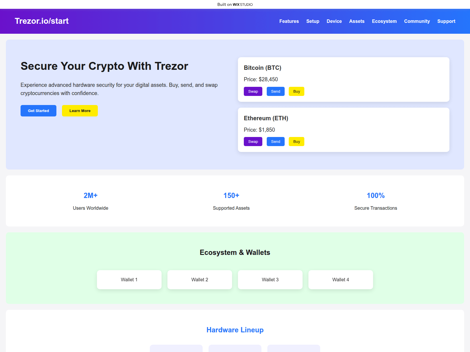 Screenshot of startgetting.wixstudio.com