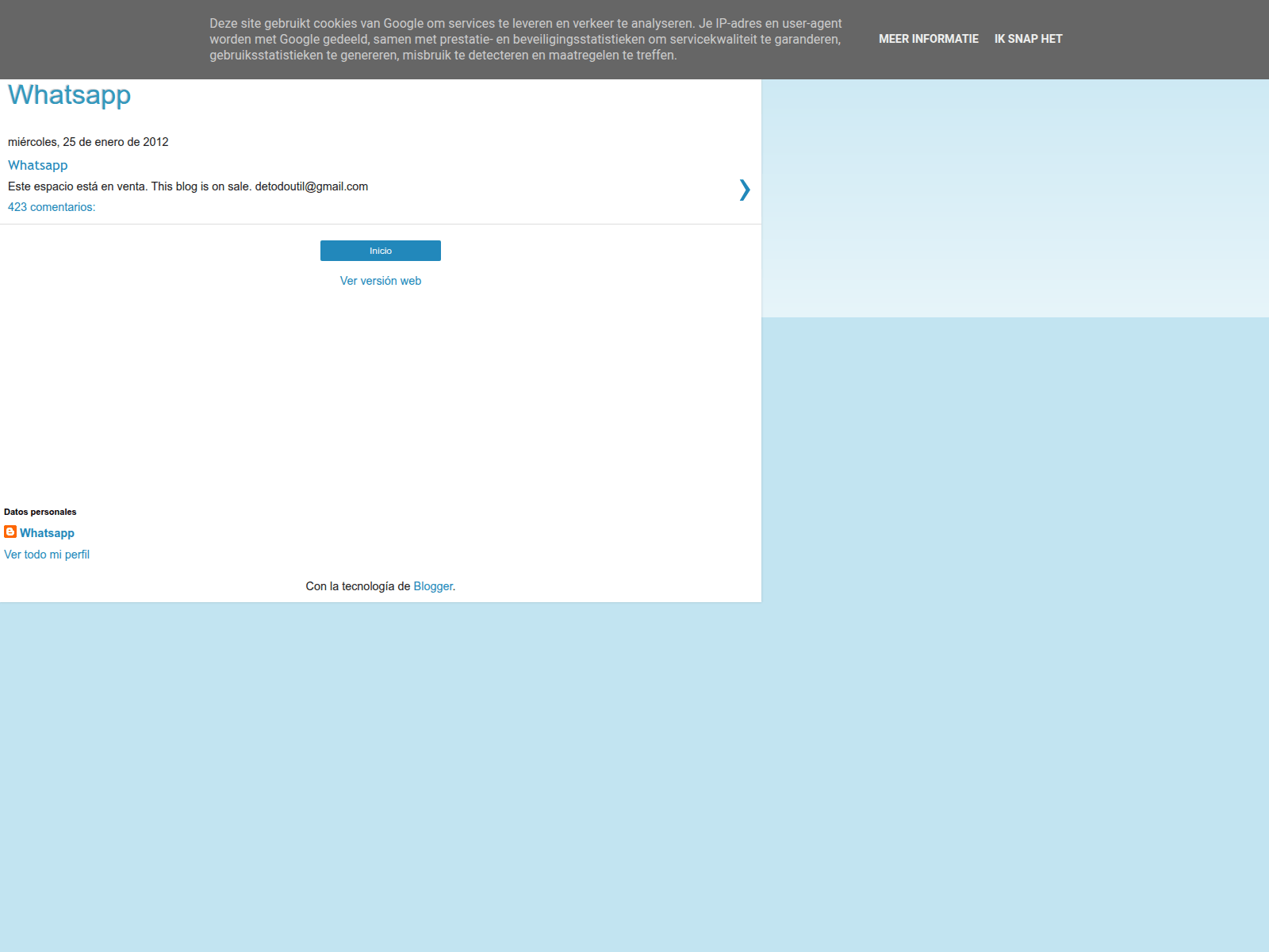 Screenshot of whatsapp.blogspot.com