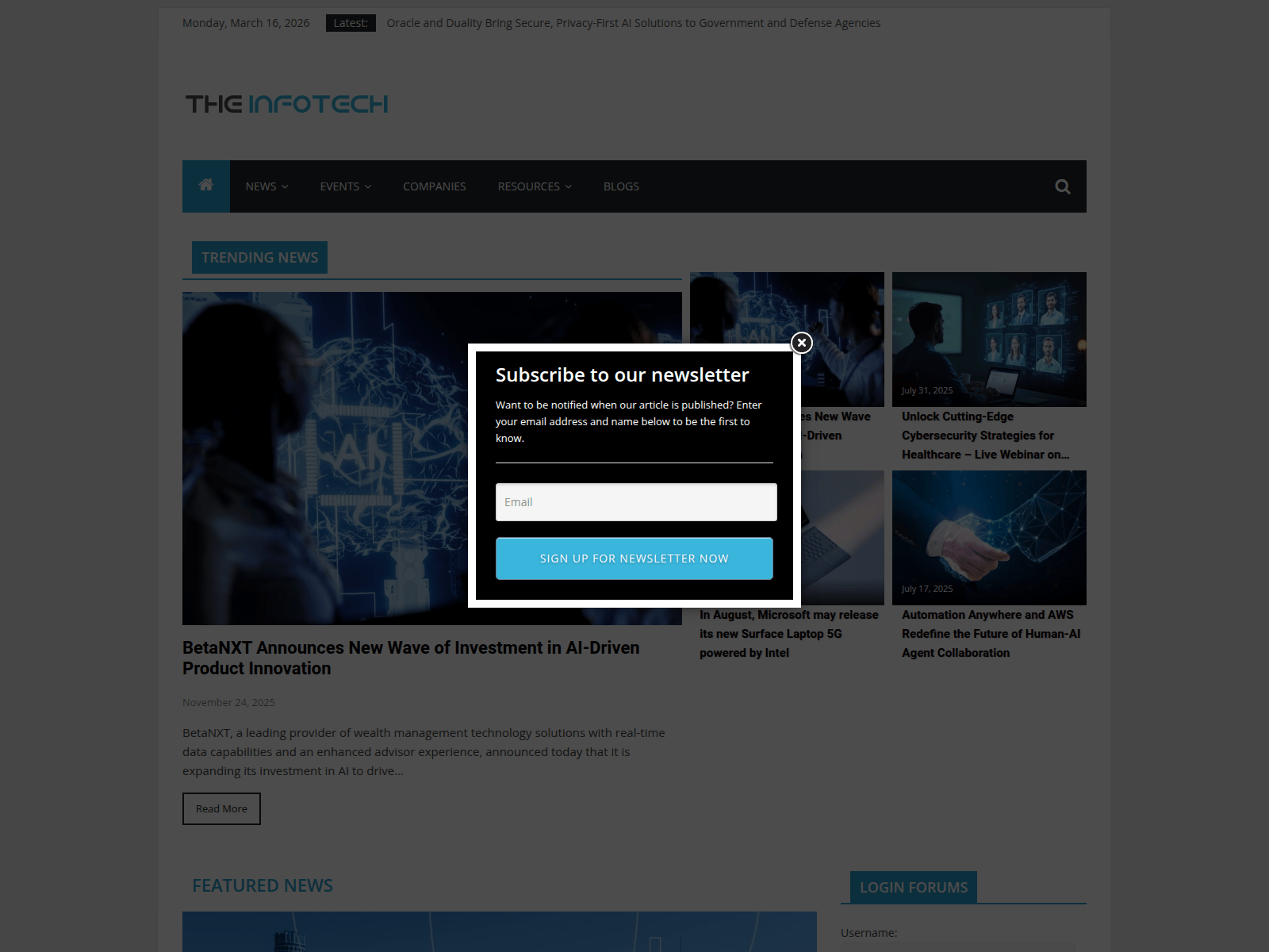 Screenshot of theinfotech.info