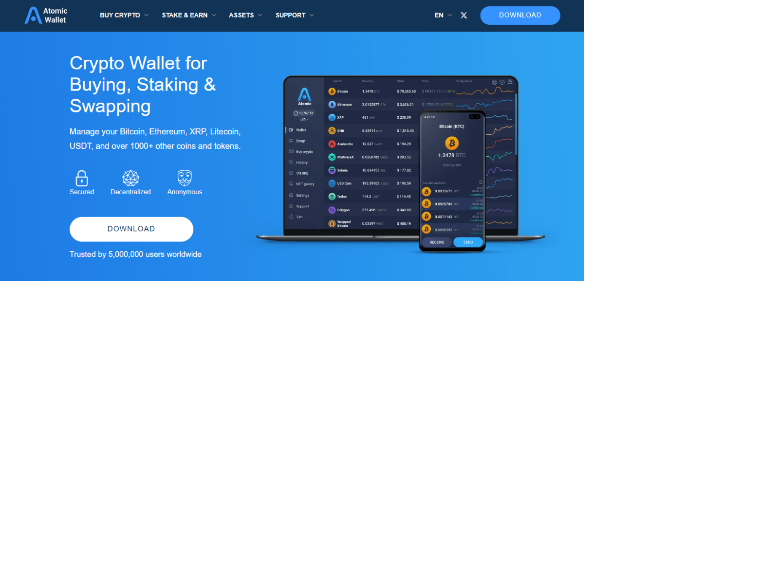 Screenshot of atomic-wallitextension.webflow.io