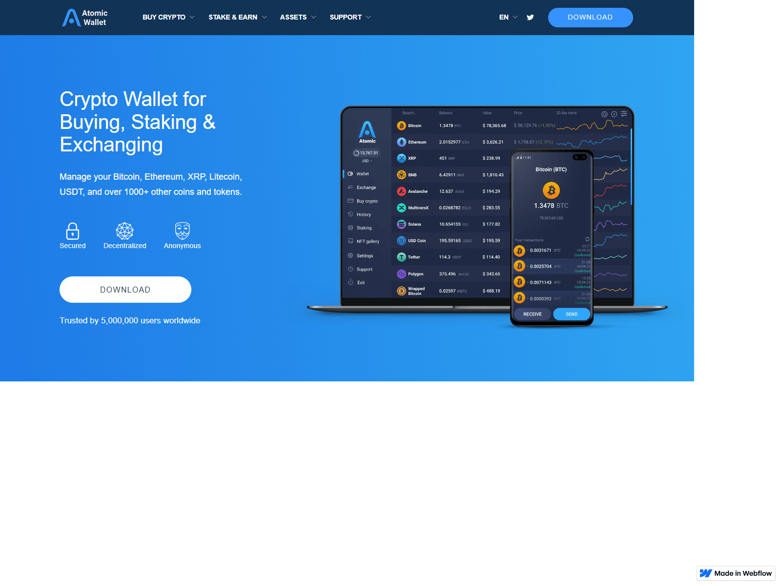 Screenshot of atomicc--wallets--ssn.webflow.io