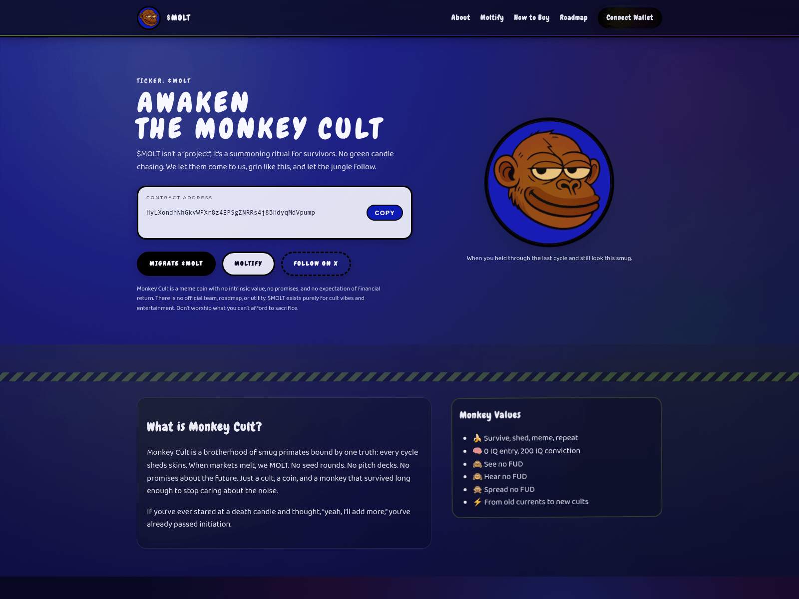 Screenshot of migrate-monkeycult.xyz