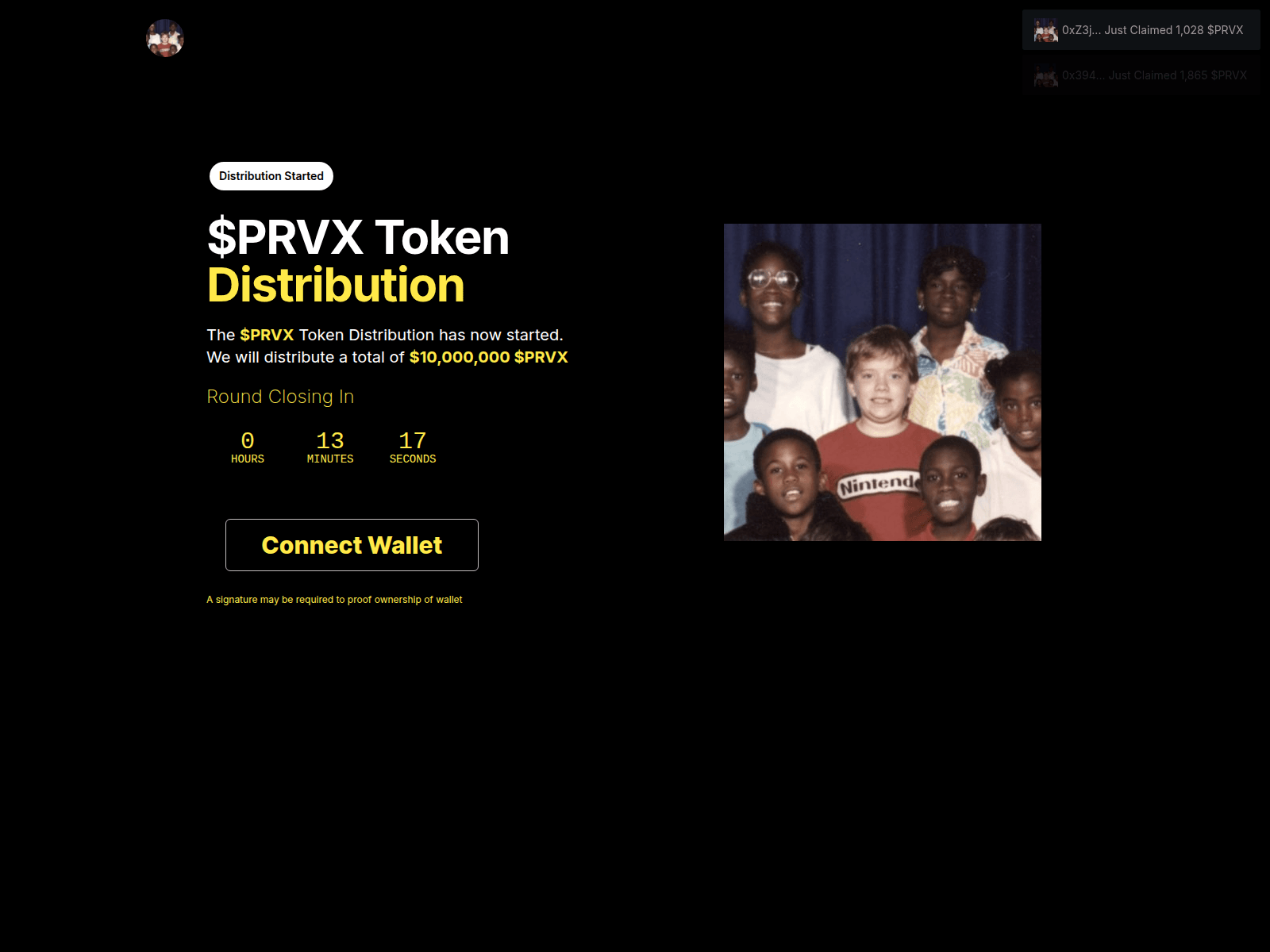 Screenshot of prvr-reward.xyz