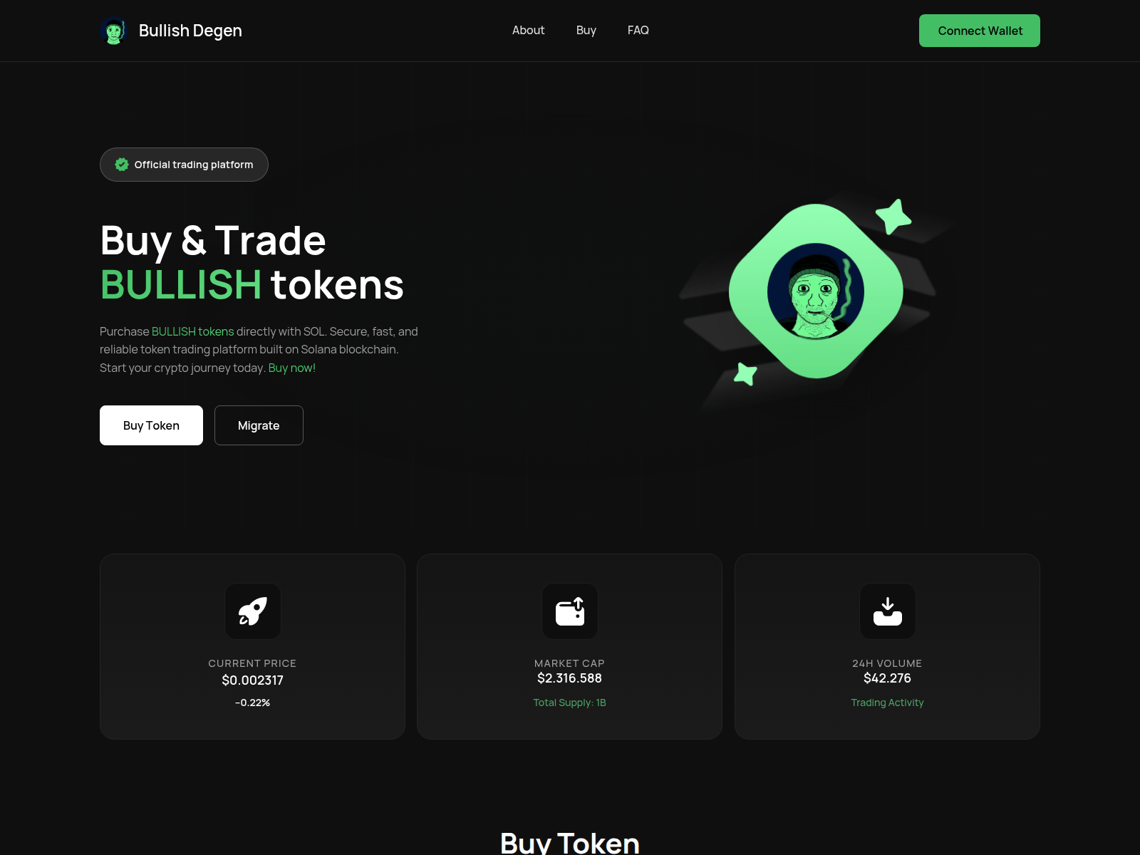 Screenshot of bullishdegen.world