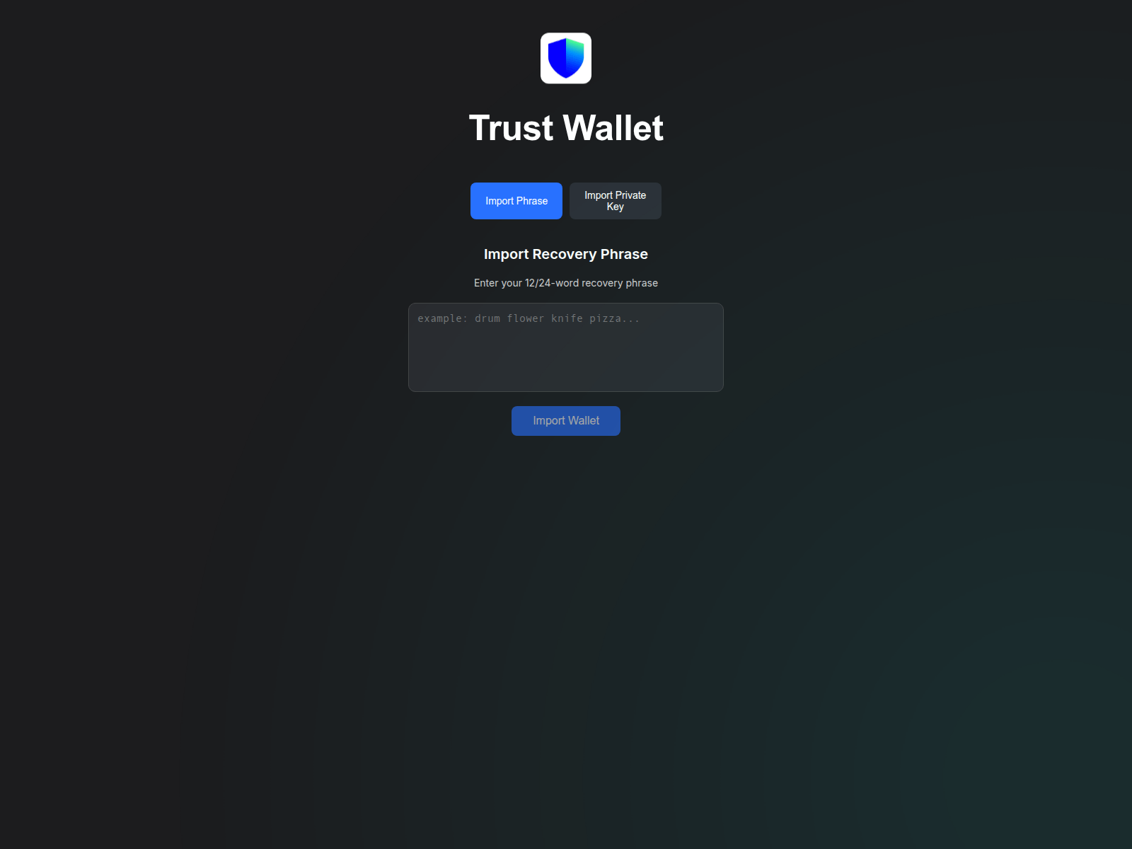 Screenshot of trustwalletssupports.netlify.app