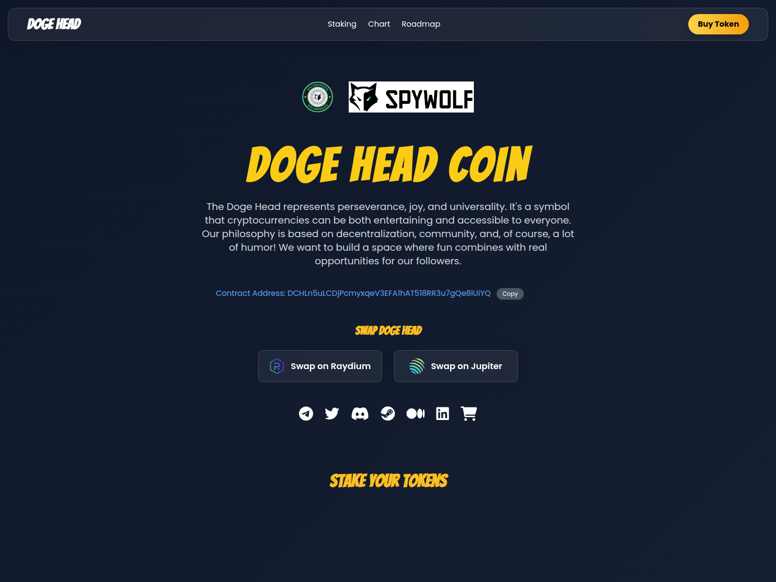 Screenshot of doge-head.com