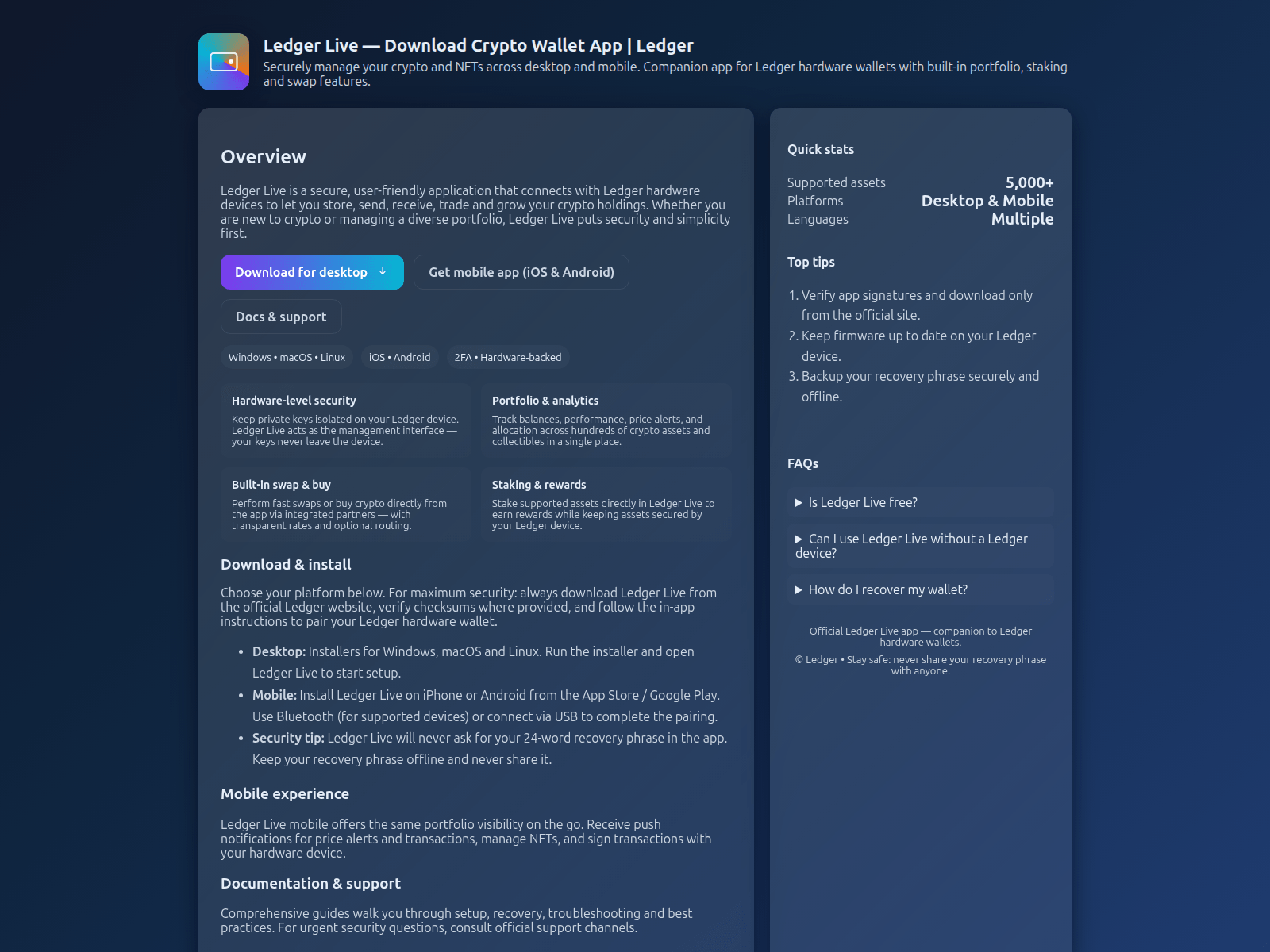 Screenshot of ladger-liv-wallet-download.pages.dev