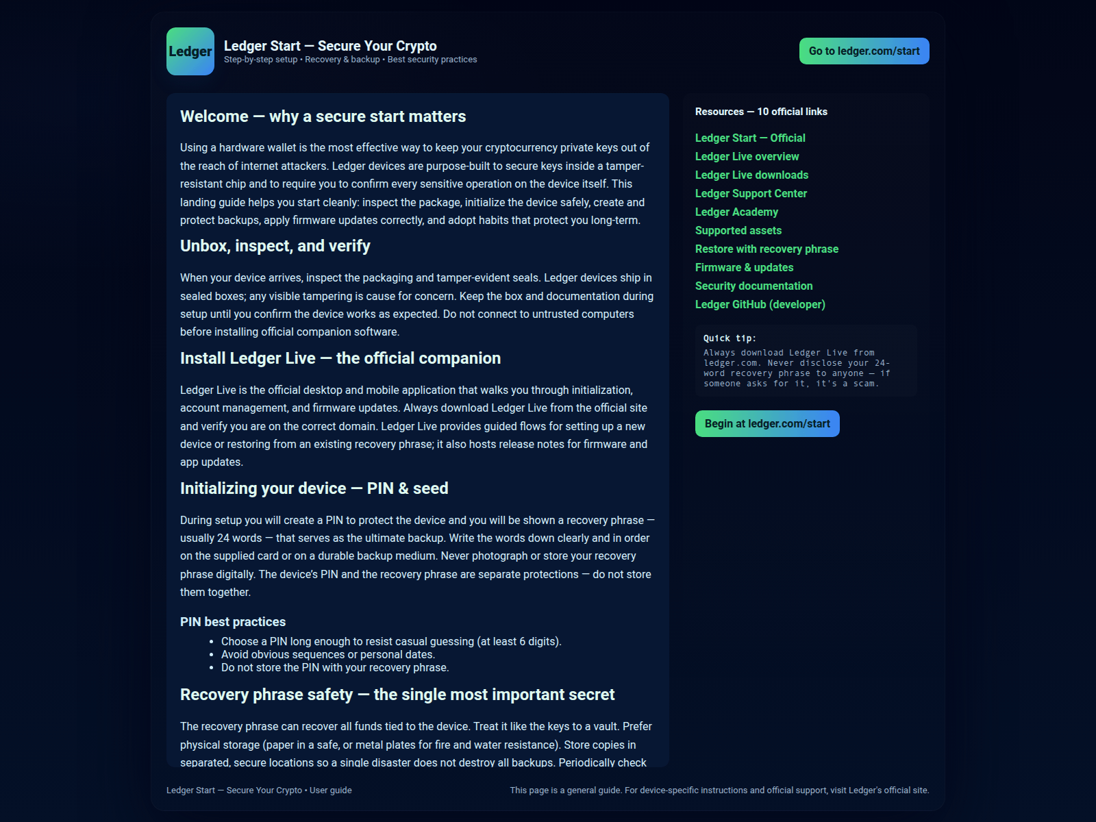 Screenshot of ledgar-start-io.pages.dev