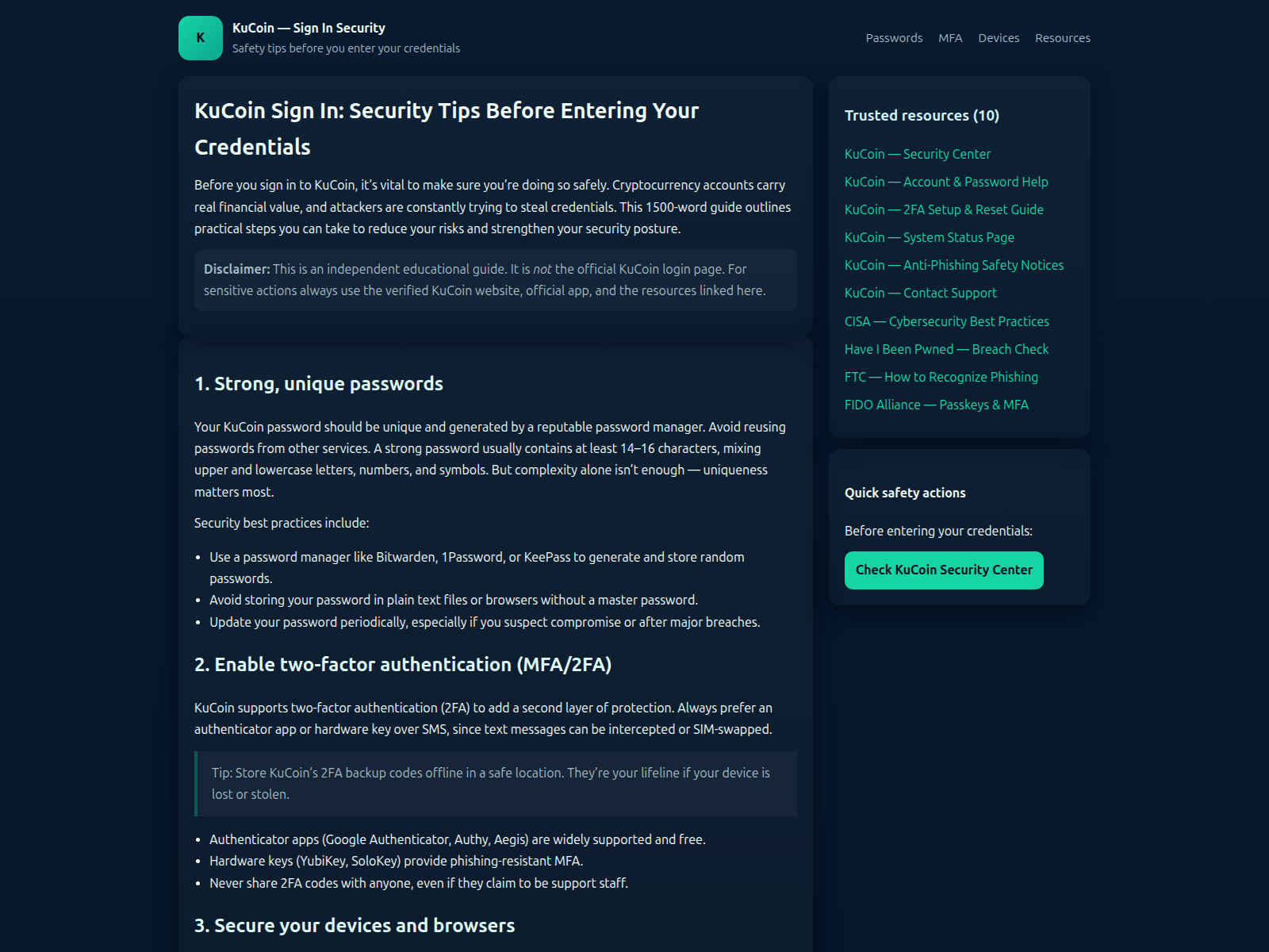 Screenshot of ku-coin-login-aht.pages.dev