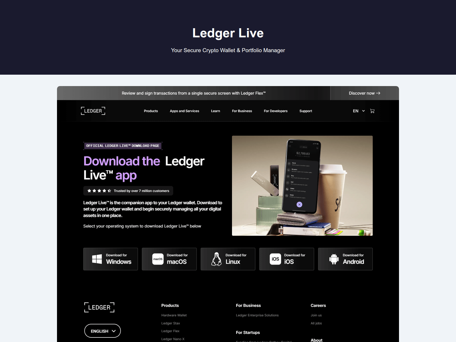 Screenshot of connect-en-ledger-live.pages.dev