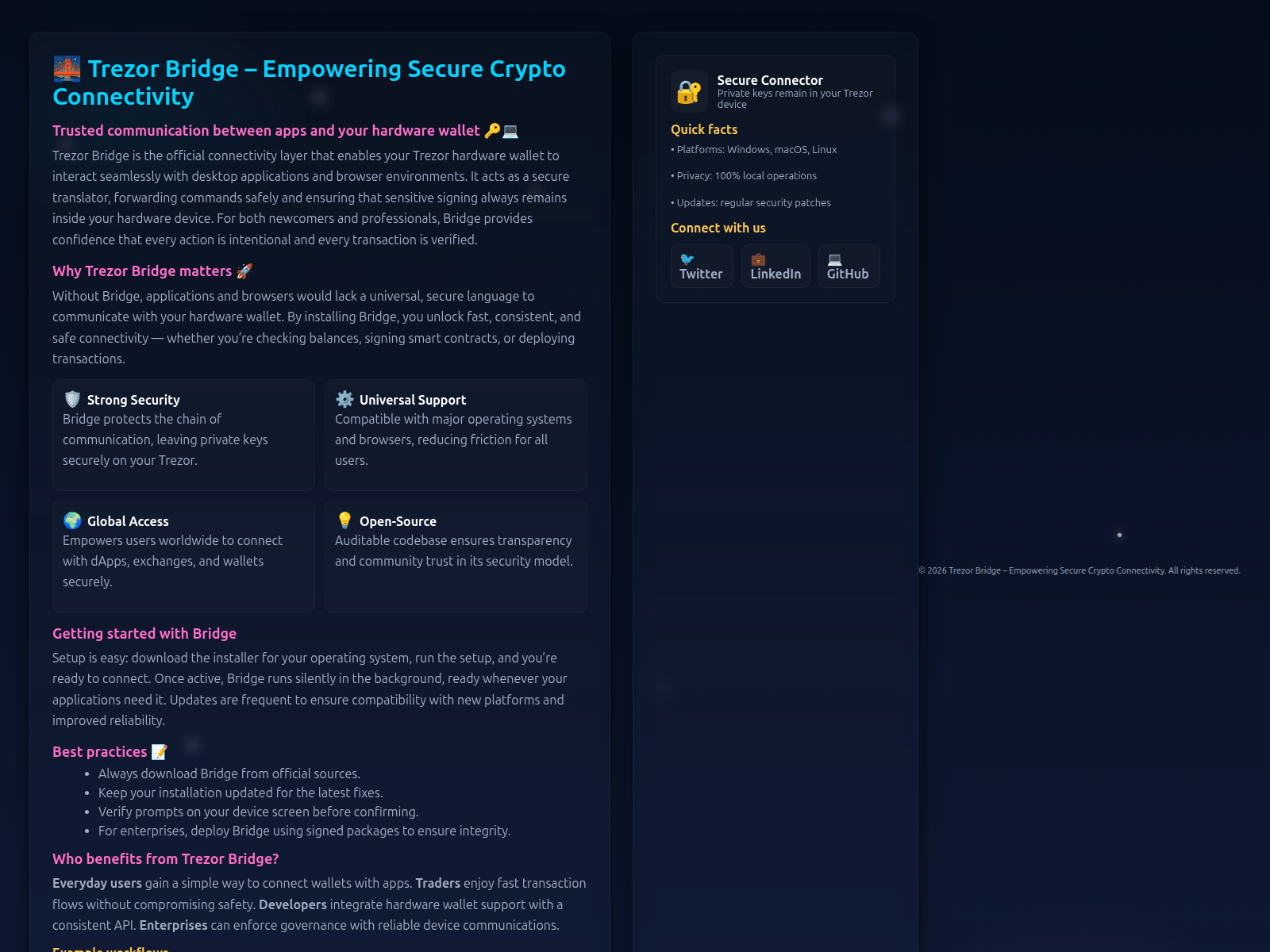 Screenshot of trgr-bridge.pages.dev