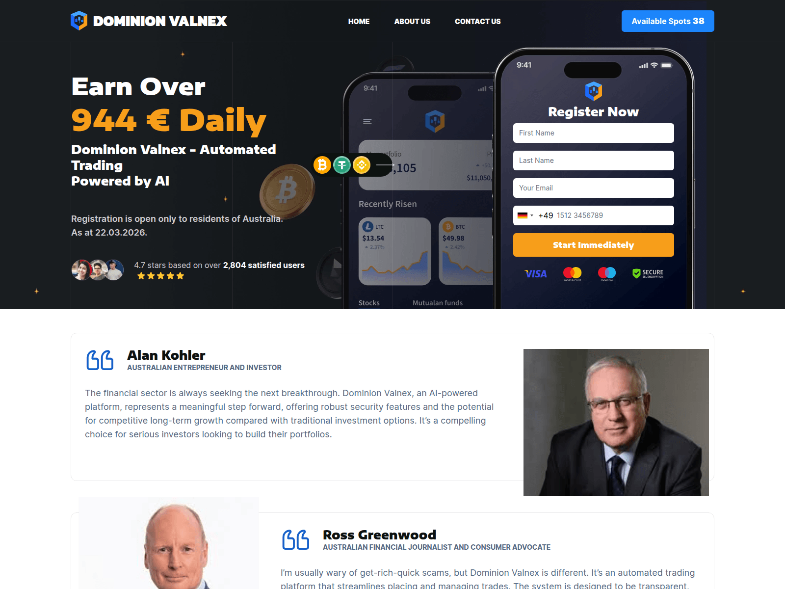 Screenshot of dominion-valnex.com