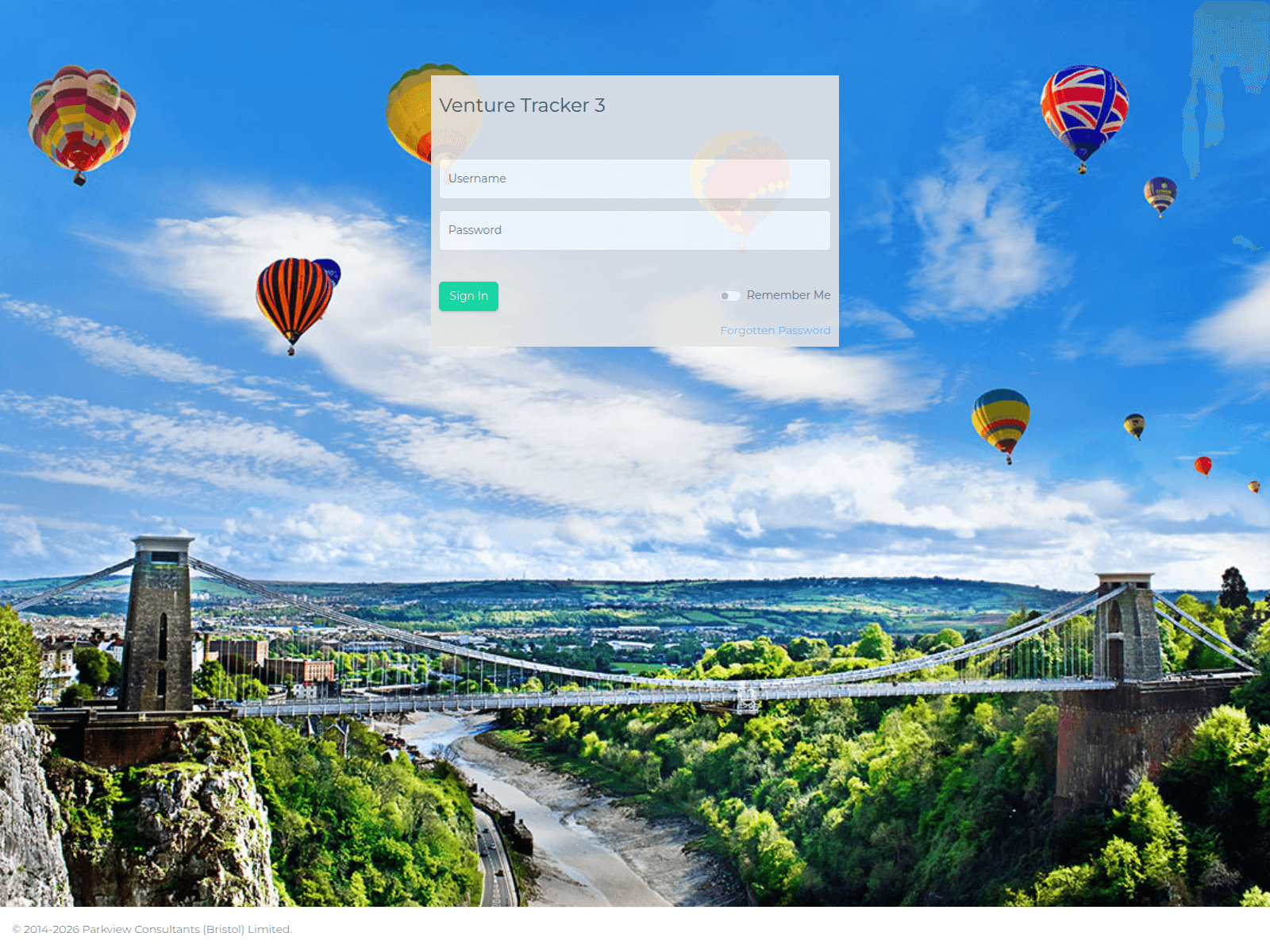 Screenshot of demo.venturetracker.net