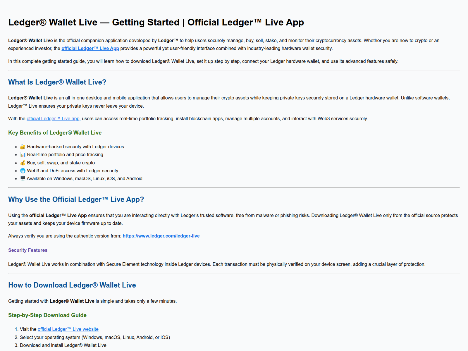 Screenshot of wlt-ledger-starts.pages.dev