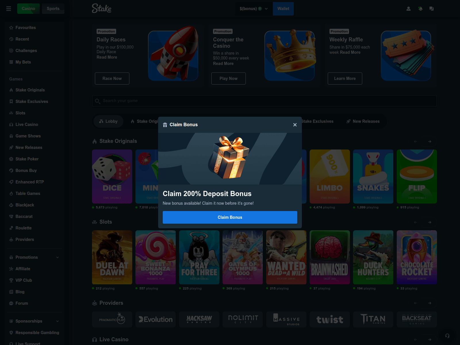 Screenshot of stake-bonus.live