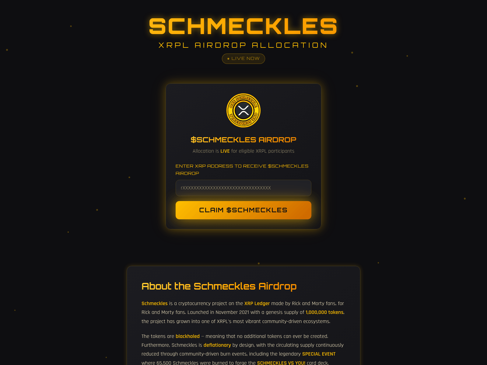 Screenshot of schmeckles.info