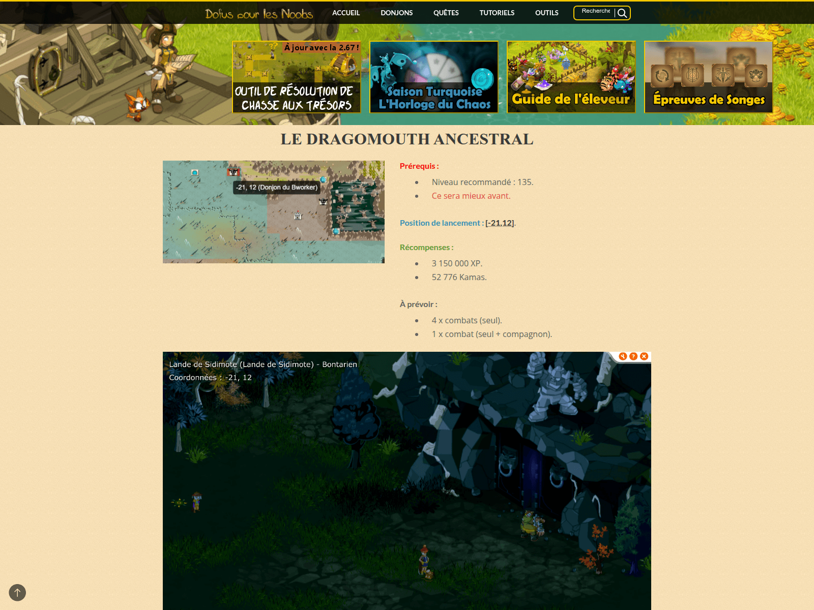 Screenshot of dofuspourlesnoobes.com