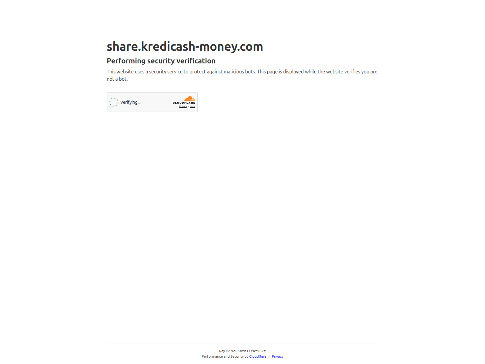 Screenshot of share.kredicash-money.com