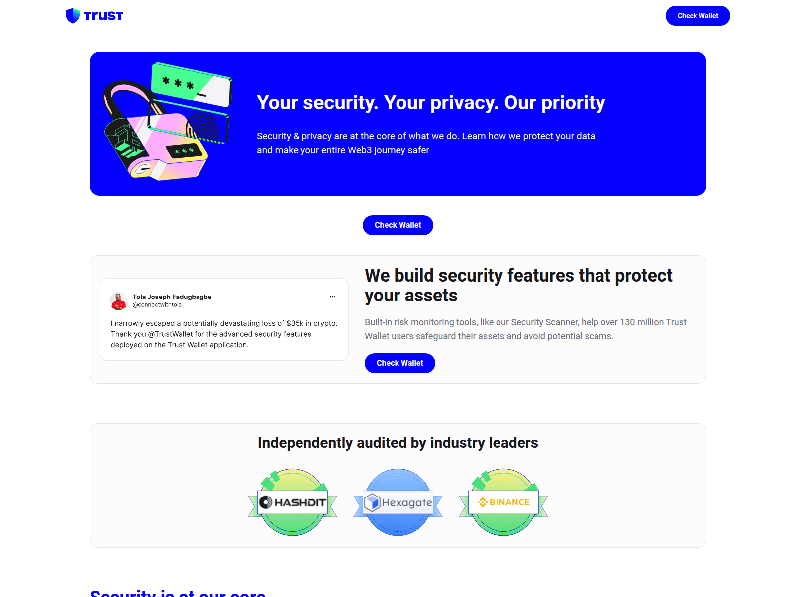 Screenshot of trust-checking.cc