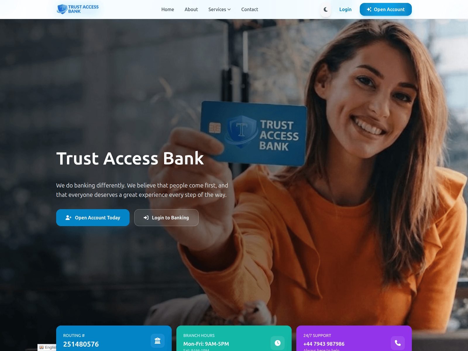 Screenshot of trustaccessb.com