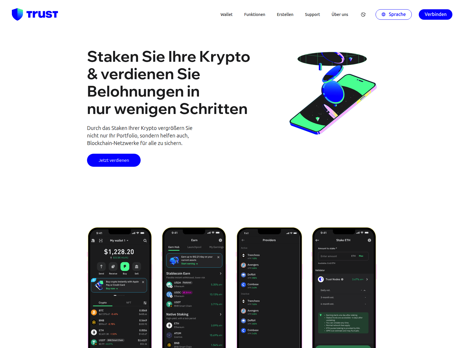 Screenshot of trusted-staking.com