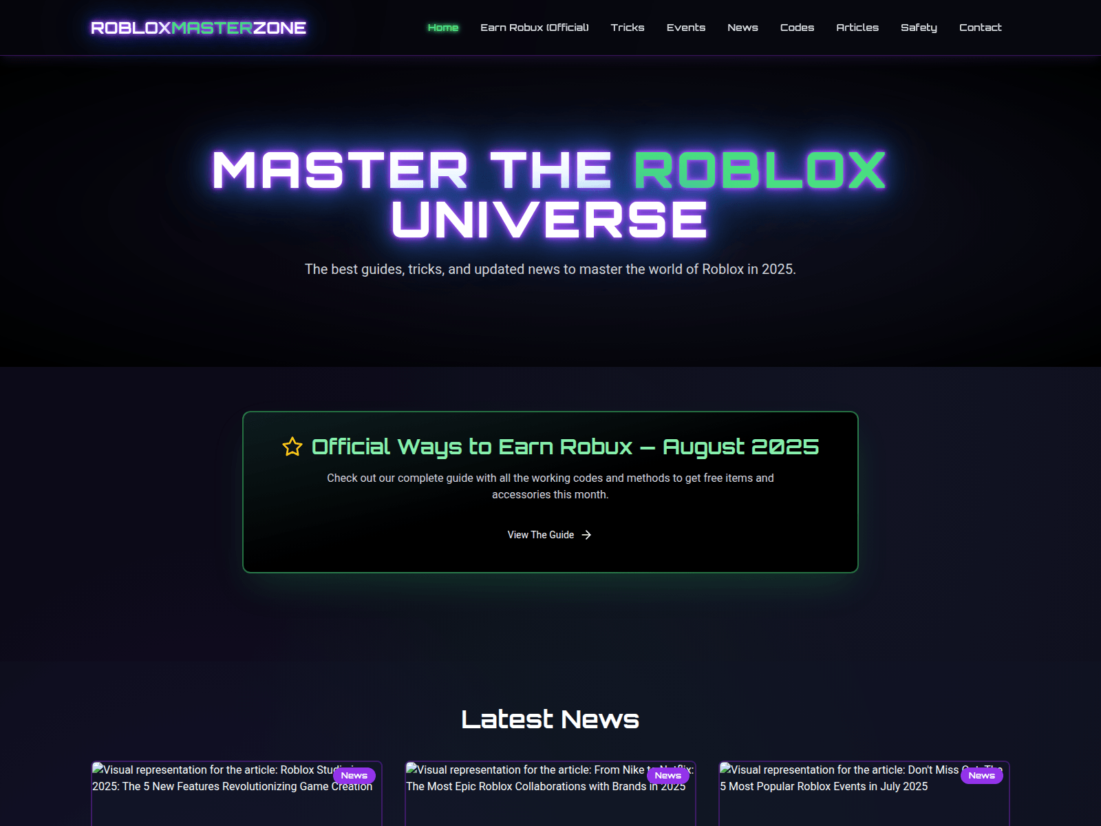 Screenshot of robloxmasterzone.pages.dev