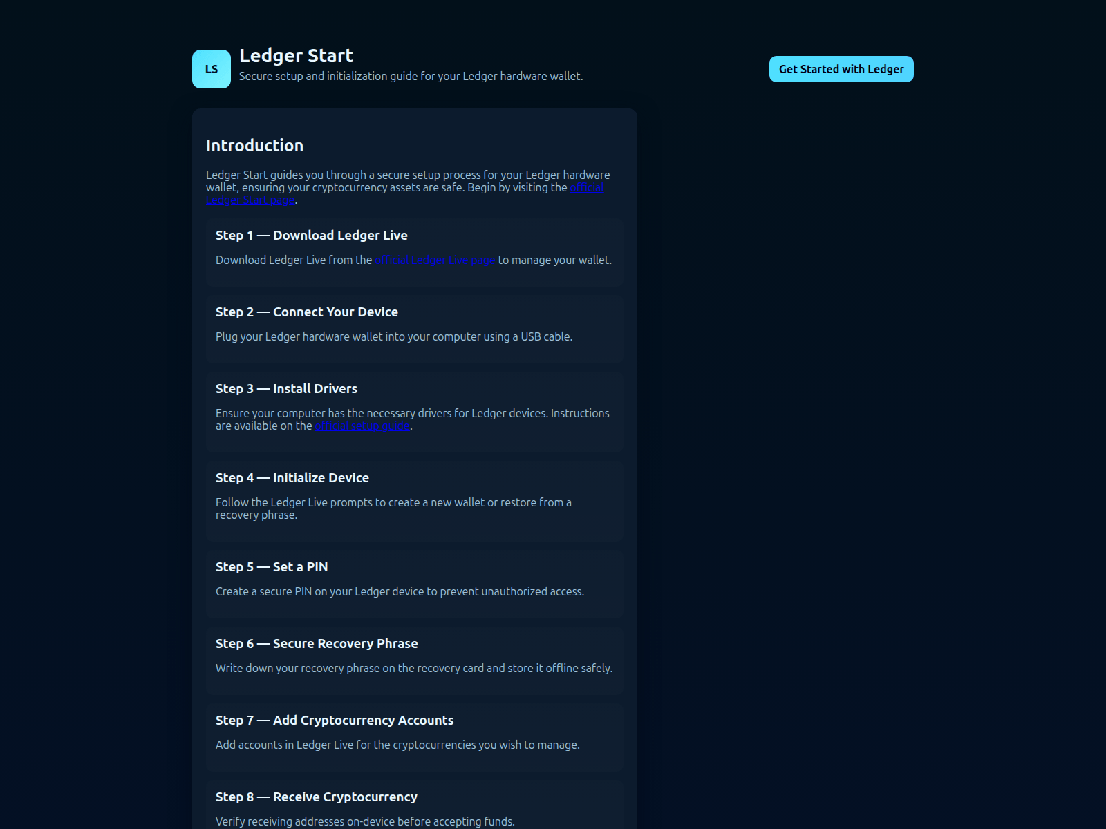 Screenshot of start-ledger-liv.pages.dev