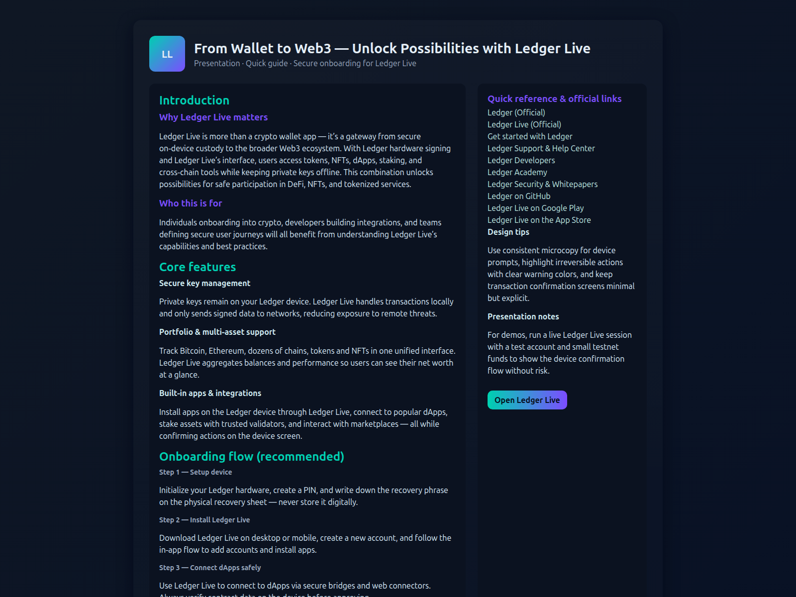 Screenshot of ledg-r-live.pages.dev