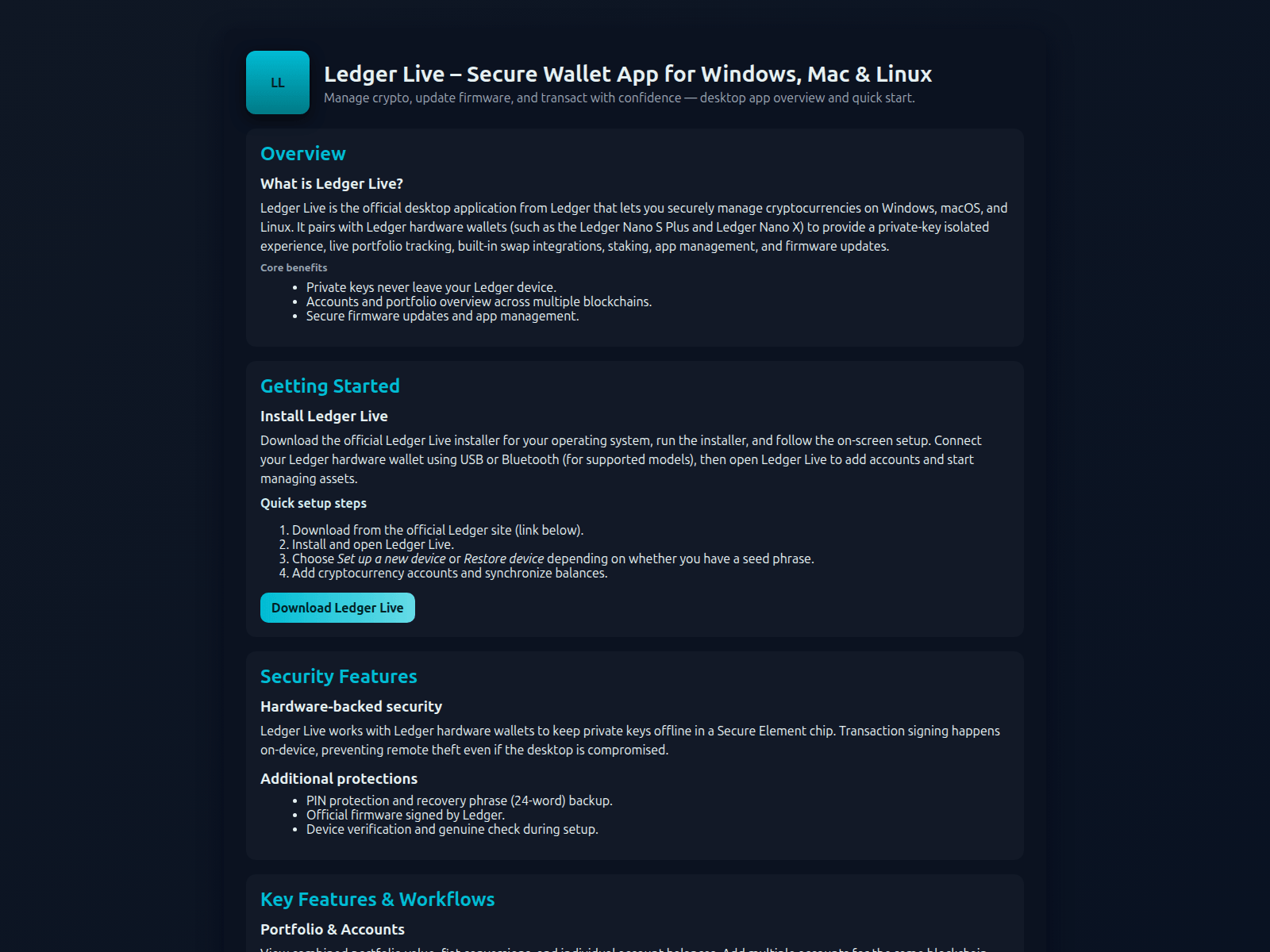 Screenshot of officia-l-ledger-live.pages.dev