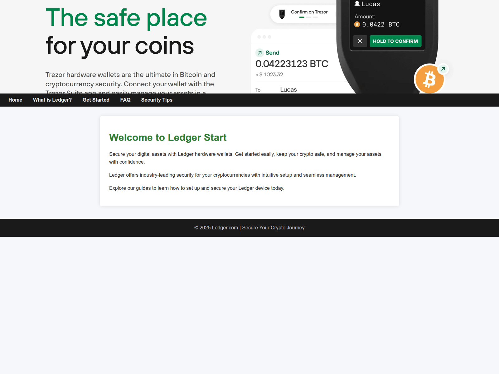 Screenshot of depledger.pages.dev